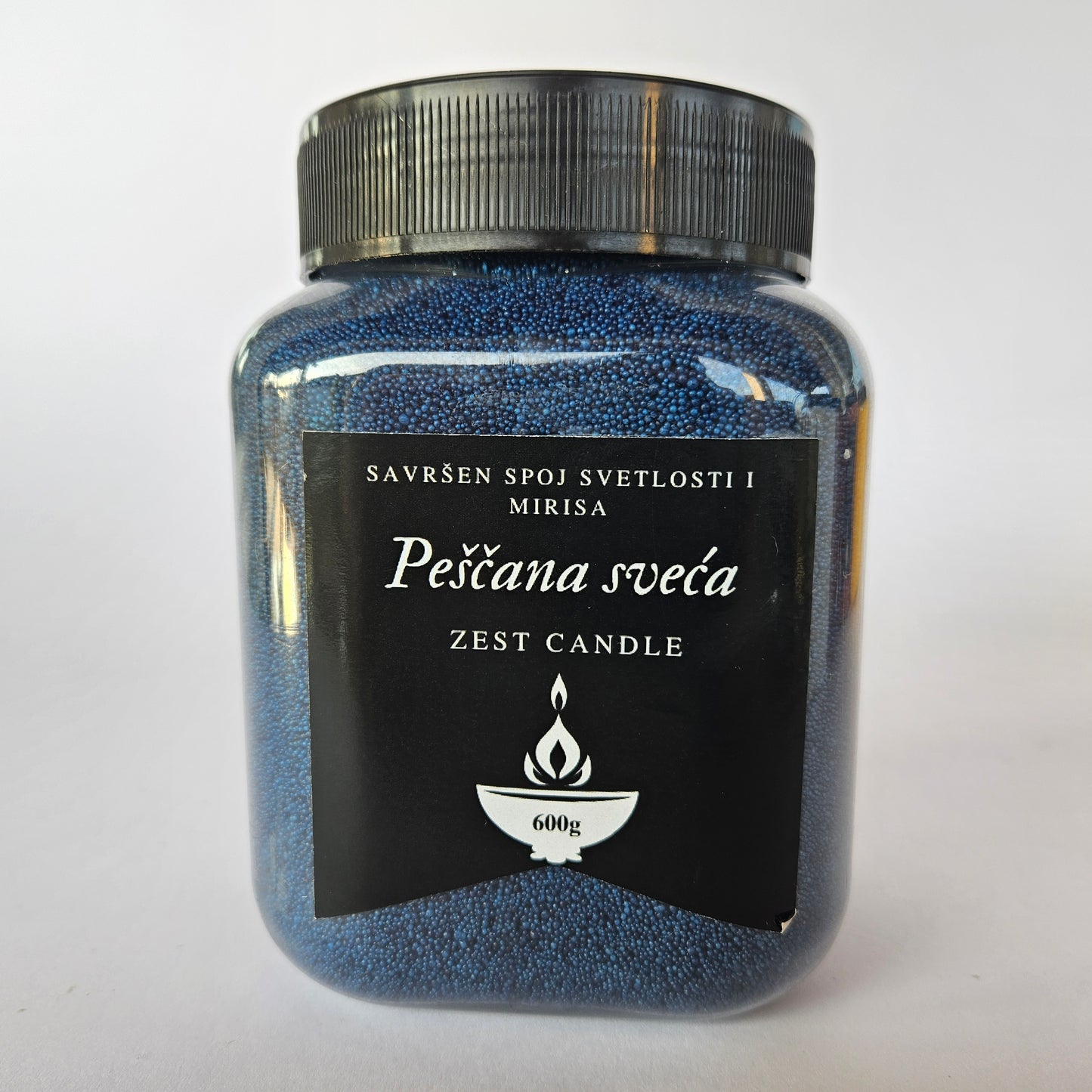 Cilindrična vaza 30*10 uz 2 peščana mirišljave sveća po izboru (1,2kg)