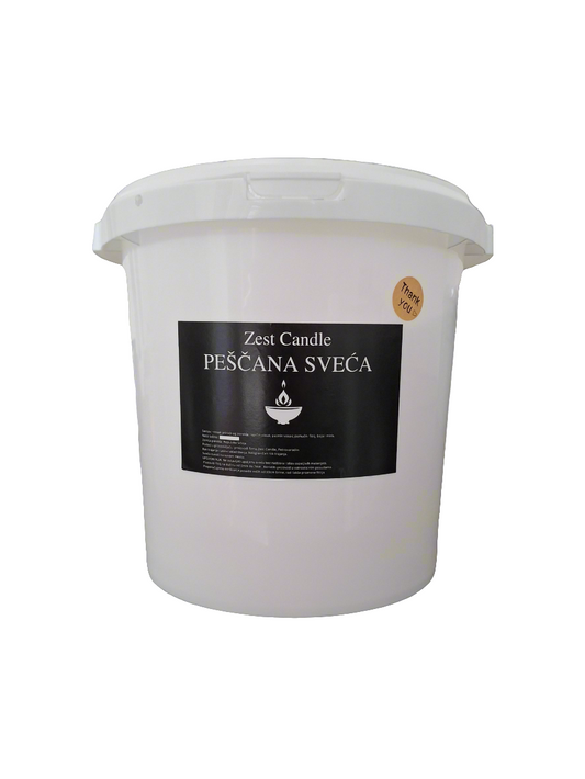 Bela peščana sveća 1kg bez boje i mirisa