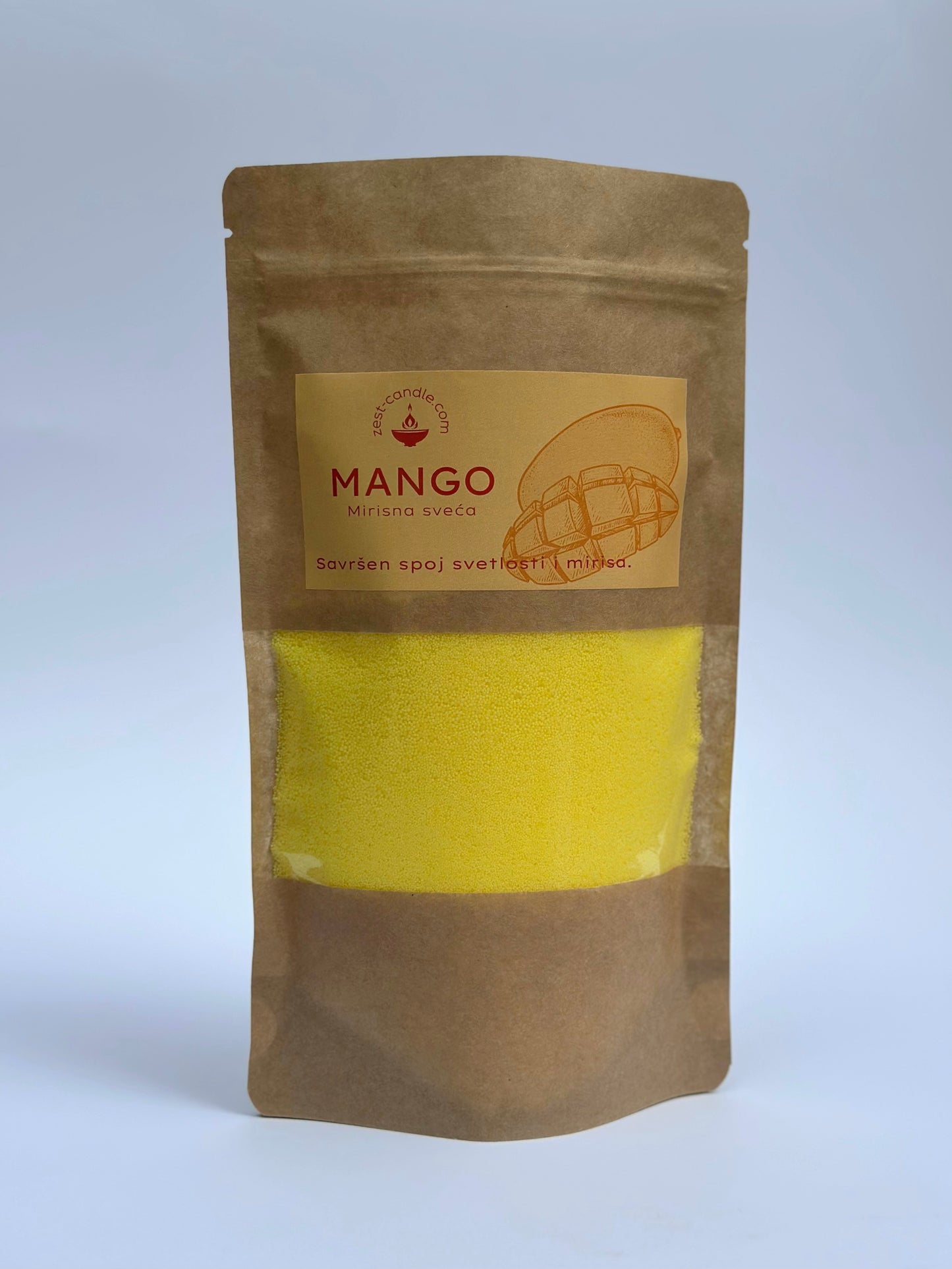 Četvrtasta činija 10x10cm sa peščanom svećom (600g)