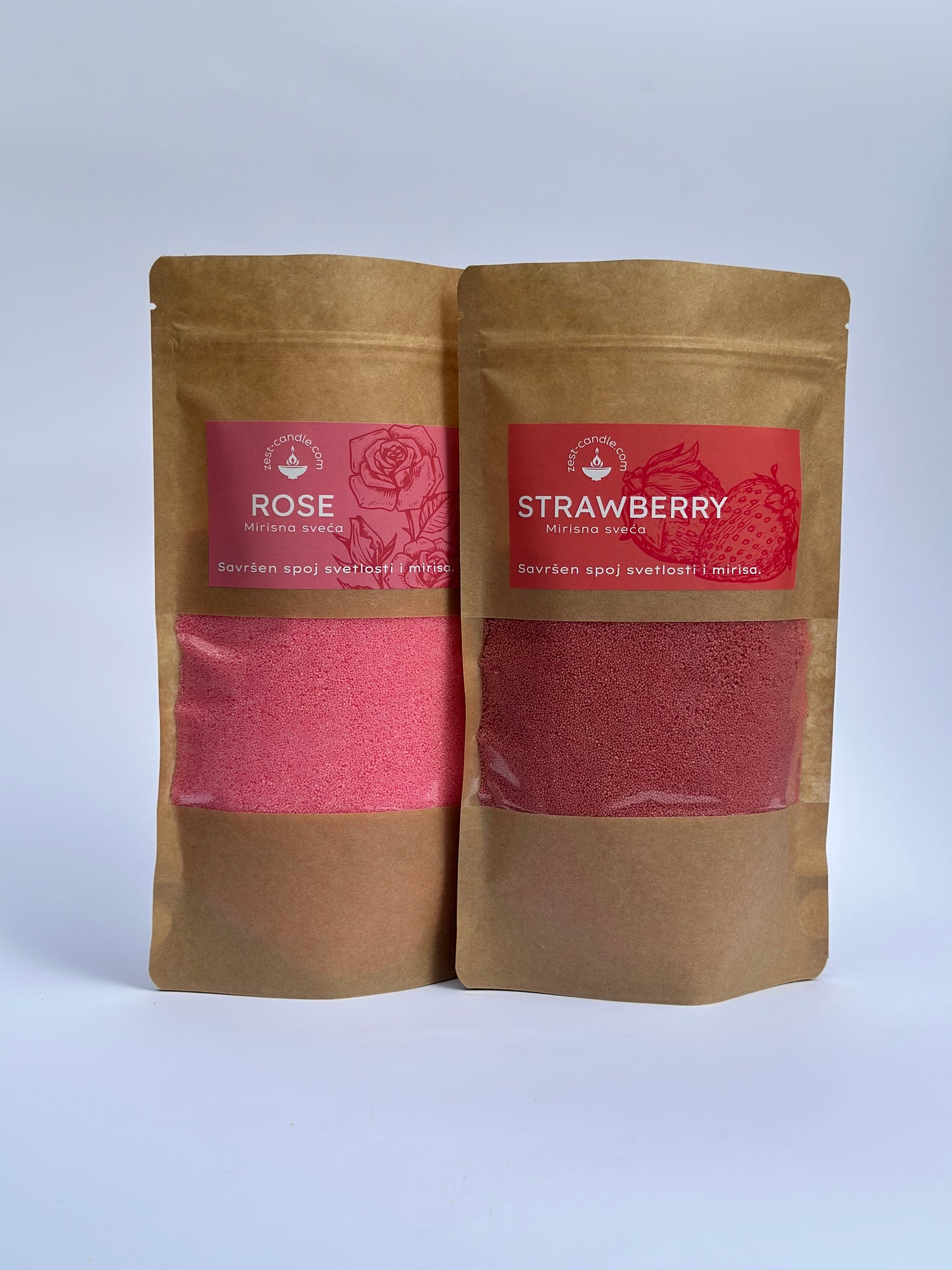 Zest Candle set od 800g pescanih mirisnih sveca u razlicitim bojama