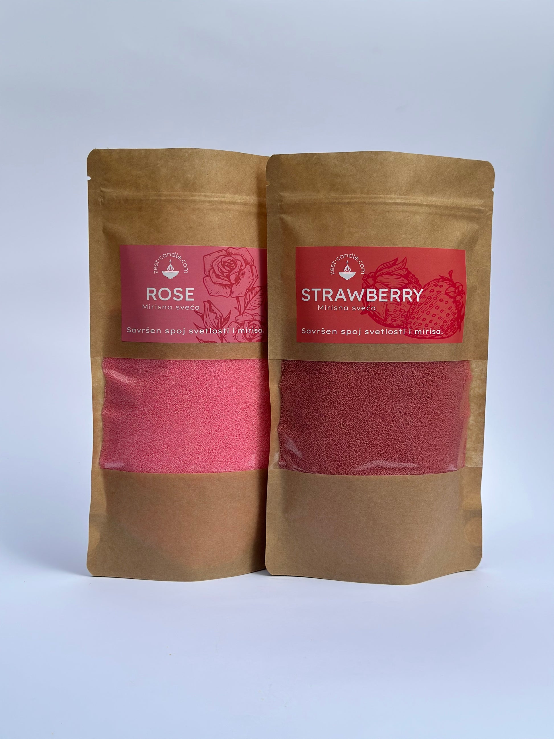 Zest Candle set od 800g pescanih mirisnih sveca u razlicitim bojama