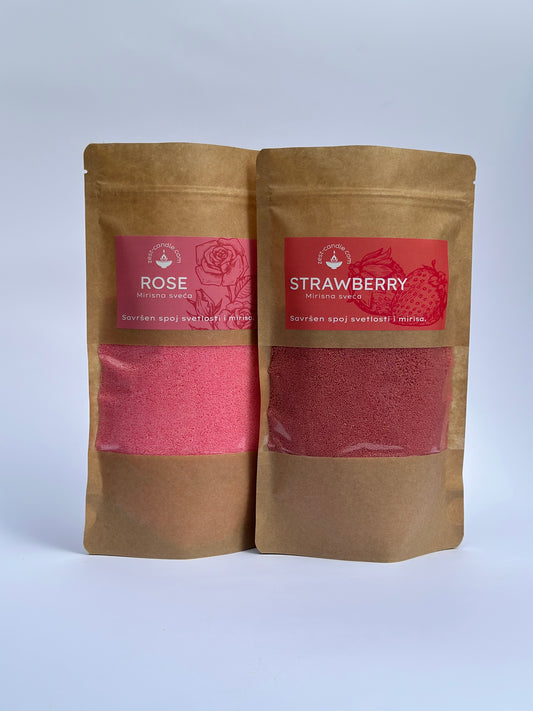 Zest Candle set od 800g pescanih mirisnih sveca u razlicitim bojama