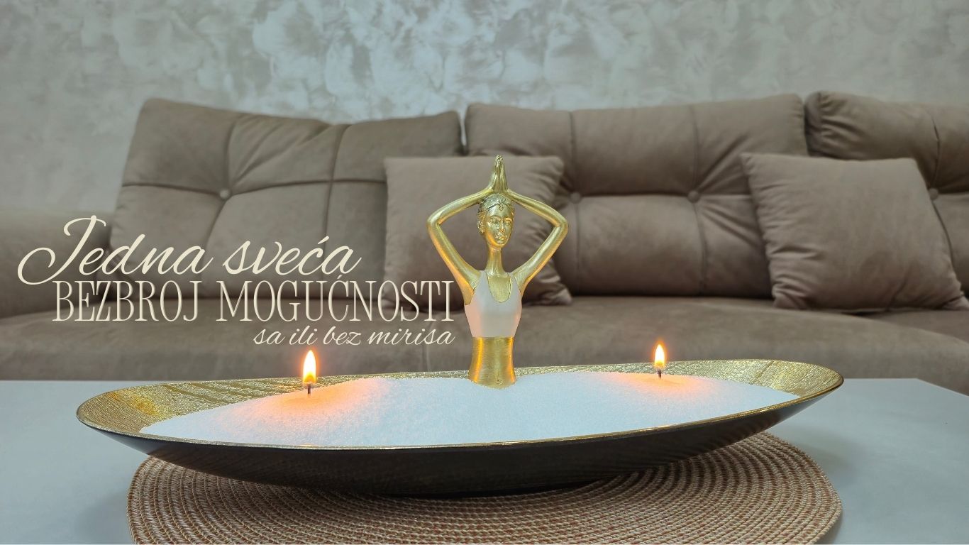 Peščane sveće kao moderan dekorativni element za svaki prostor.
